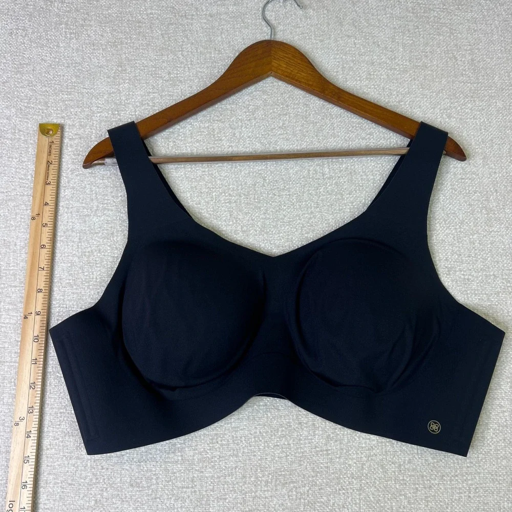 Honeylove Crossover Bra Black Wireless Seamless Bralette 3X LWBR0101